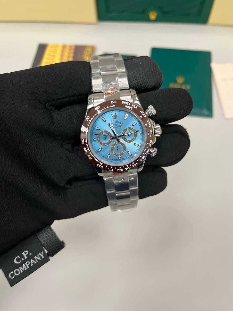 Rolex Daytona Mechanical Automatic Glacier Blue Dial Men's Watch (Triple AAA with Box)