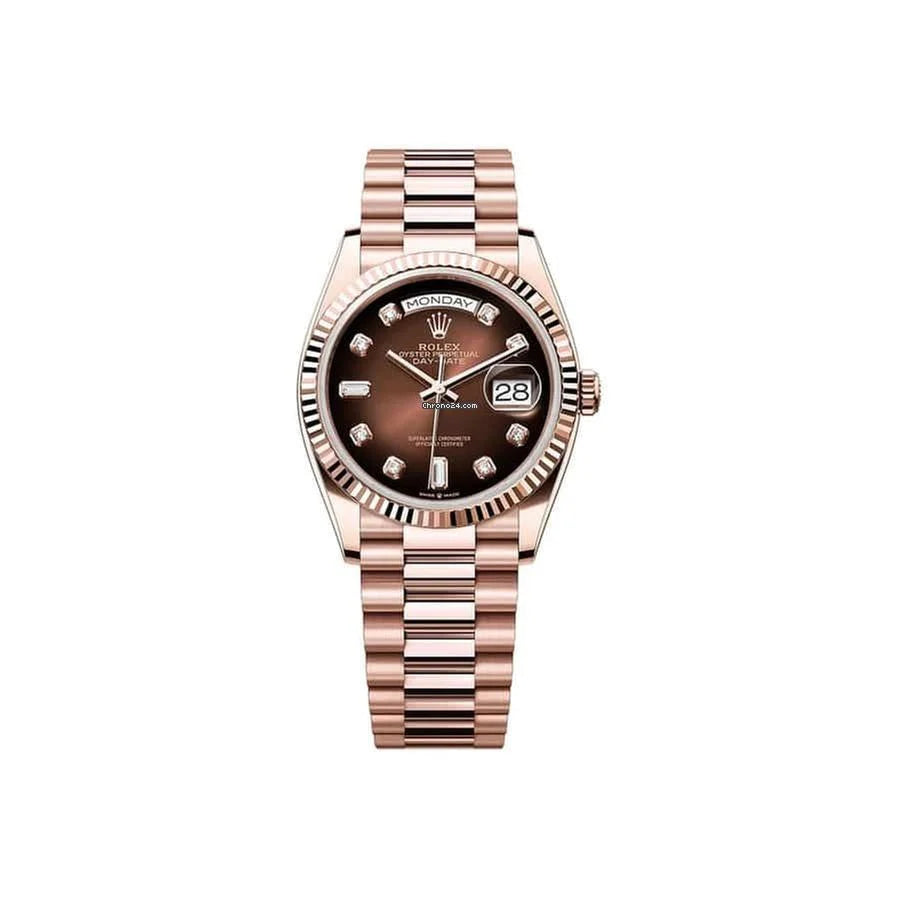 Rolex Clone Watch Day-Date Dial Chocolate (Triple AAA With Box)